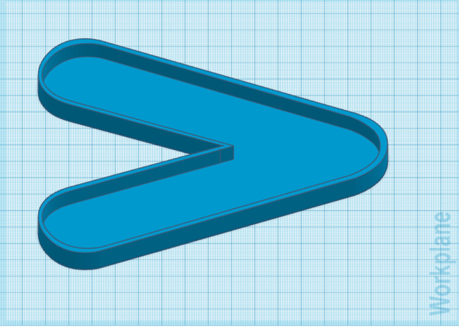 First desing of the letter V