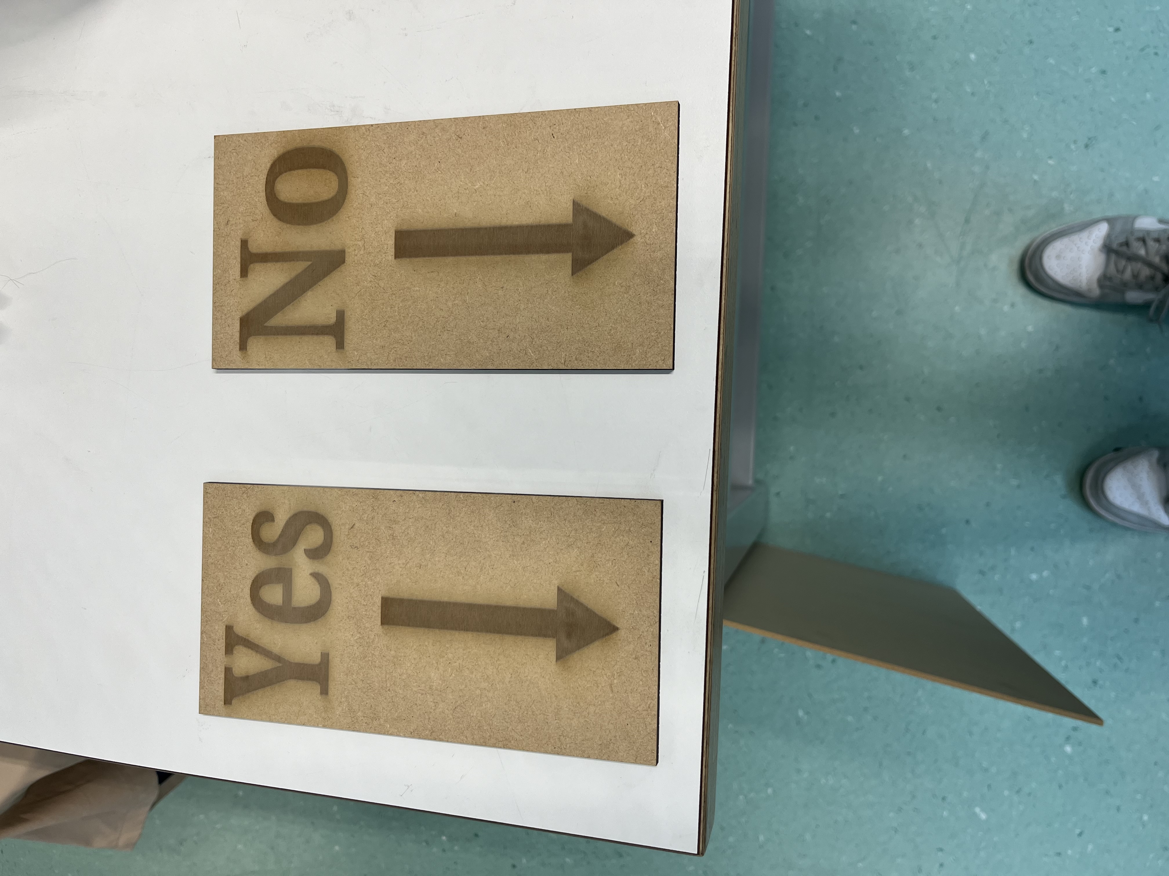 Middle process laser cutting and engraving